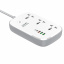 Подовжувач з USB 2 м Ldnio SCW3451 3USB Type-C 3 розетки QC Wi-Fi White Київ