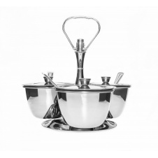 Сервировочная подставка One Chef на стол с ручкой 3 соусника
