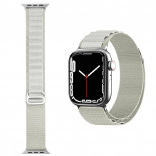 Ремінець нейлоновий до годинника SmartX Ultra / Apple Watch кріплення на 42/44/45/49 мм білий (UR160W)