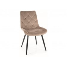 Стілець RALPH VELVET чорний каркас/темний беж BL.40