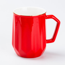 Чашка керамічна TS Kitchen Fine Ceramics 400 мл червона (HP7189R)