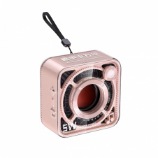 Портативная мини-колонка Lugi 5W BT/TF/USB/AUX 5 Вт розовая (DW12P)
