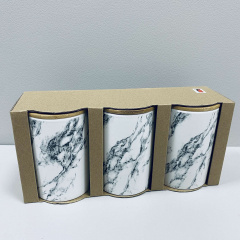Набір банок BonaDi 304-977 3 шт Marble Луцьк
