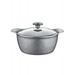 Кастрюля с гранитным покрытием 7,05 л O.M.S 3120.01.11-28-7,05л-Grey Полтава