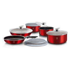 Набір посуду 12 предметів Berlinger Haus Metallic Line BURGUNDY Edition BH-1674 Бердичів