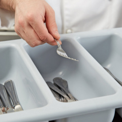 Лоток для столовых приборов One Chef 52х29х10 см Серый Лозовая