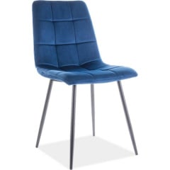 Стілець MILA VELVET чорний каркас/синій BL.86 Ворожба