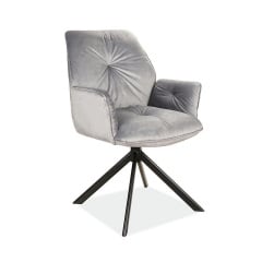 Стілець BOOGIE II VELVET чорний каркас/сірий BLUVEL 14 Доманёвка