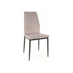 Стілець ATOM VELVET чорний каркас/світло-сірий BL.03 Орехов