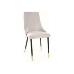 Стілець PIANO VELVET чорний каркас/світло-сірий BL.03 Энергодар