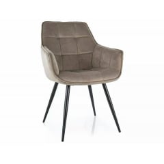 Стілець LILIA VELVET чорний каркас/темний беж BL.40 Броды