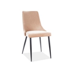 Стілець PIANO B VELVET чорний каркас/беж BL.28 Одесса