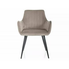 Стілець APPLE VELVET чорний каркас/темний беж 40 Лосинівка