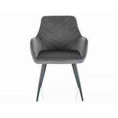 Стілець FIG VELVET чорний каркас/сірий 14 Кривой Рог