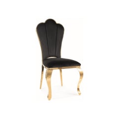 Стілець QUEEN VELVET золотий каркас/чорний BL.19 Покровск