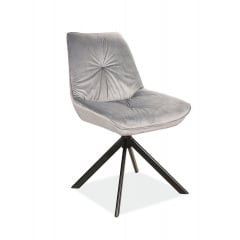 Стілець BOOGIE I VELVET чорний каркас/сірий BLUVEL 14 Кривий Ріг