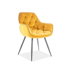 Стілець CHERRY VELVET чорний каркас/карі BL. 68 Шостка