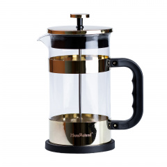 Френч-прес чайник скляний TS Kitchen Haus Roland 1 літр з фільтром золото (HP33538GL) Черкаси