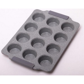 Форма для випічки кексів Marble 38х26 см 12 осередків Kamille DP37123