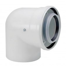 Колено коаксиальное ANTKALIP 80/125 мм ВН 90° (CE.00.67 C)