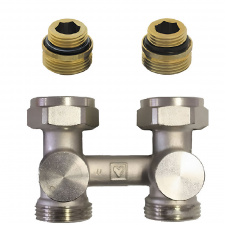 Узел подключения радиатора HERZ 1/2"x3/4" ЗВ угловой