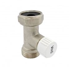 Узел для радиатора V&amp;G 3/4"X3/4" одинарный прямой с вент. затвором