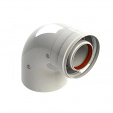 Колено коаксиального дымохода Ariston 60/100 мм 90° (3318003)