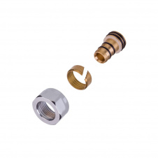 Переходник латунный Schlosser M22x1,5x16х2 mm PEX В хром (602600006)