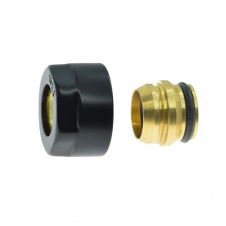 Переходник латунный Schlosser GW 3/4"x15 В черный матовый (602500001.RAL90051)