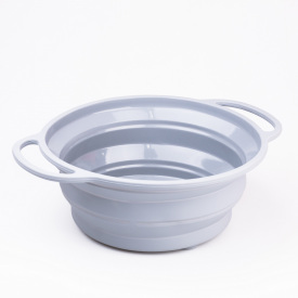 Дуршлаг силиконовый складной объемом 2 литра TS Kitchen серый (HP34544G)