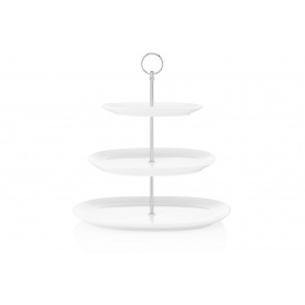 Блюдо 3-х ярусное Ardesto 32*32 см фарфор белый AR3707