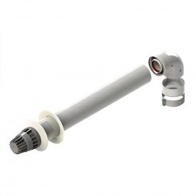 Коаксиальный комплект Ariston 60/100 мм, горизонтальный + колено и манжеты (0,75 м) (3318001)