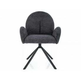 Стілець PLANET RAVEN чорний каркас/т.сірий 18