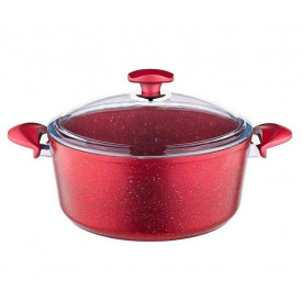 Кастрюля 18x10 см 2 л с крышкой OMS 3110.01.02-18-2л-Red