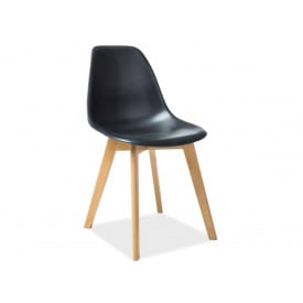 Стілець MORIS бук/чорний