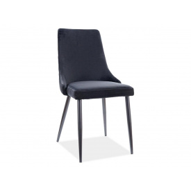 Стілець PIANO B VELVET чорний каркас/чорний BL.19