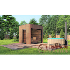 Модульна міні лазня 2,3 х2, 3м Gartensauna-17 від Thermowood Production під ключ від виробника Чернівці