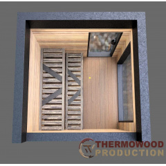 Модульна міні лазня 2,3 х2, 3м Gartensauna-17 від Thermowood Production під ключ від виробника Чернівці