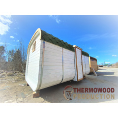 Мобільна квадро баня бочка 2.4x4.5м під ключ від Thermowood Production Київ