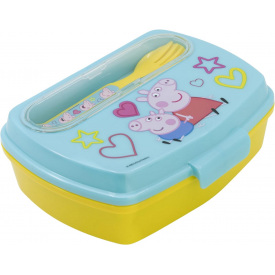 Ланч-бокс дитячий з ложкою та виделкою Stor Peppa Pig (13909)