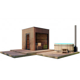 Модульна міні лазня 2,3 х2, 3м Gartensauna-17 від Thermowood Production під ключ від виробника