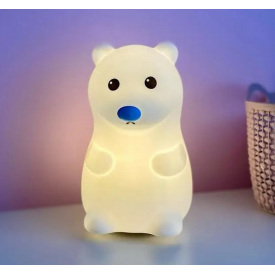 Нічник акумуляторний силіконовий CNV Ведмедик 170х110х100 мм