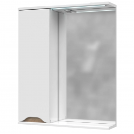 Зеркальный шкаф в ванную Van Mebles Амелия 600х750 L с LED подсветкой, дуб сонома