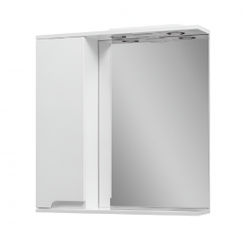 Зеркальный шкаф в ванную Van Mebles Верона 600х750 L с подсветкой, белый