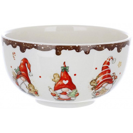 Новорічна піала Gnomes with gingerbread 750 мл BonaDi Різнокольоровий DP232367