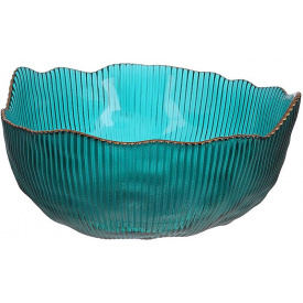 Салатниця Pivonia 17х7 см Блакитний із золотом BonaDi DP232994