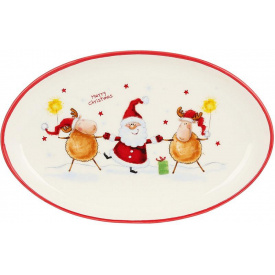Керамическая тарелка для сервировки Santa 29х18.5 см DP219179 BonaDi