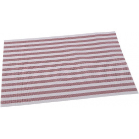 Коврик сервировочный Vinyl Rug 30х45 см винил красная полоса Renberg DP41576