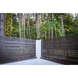 Забор ранчо прямоугольный квадратный 80мм тёмно- коричневый