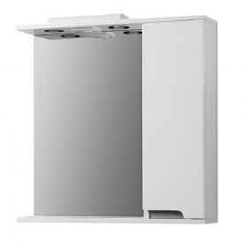 Зеркальный шкаф в ванную Van Mebles Верона 600х750 R с подсветкой, прямоугольный